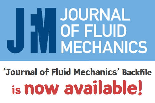 Journal of Fluid Mechanics(JFM) Backfile is Now Available!
